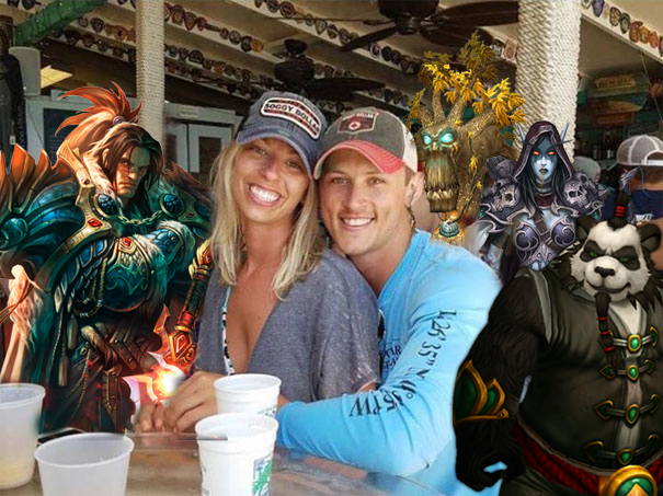 Casal pede Photoshop de homem sem camisa e vira meme