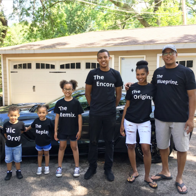 Camisetas para serem usadas em família