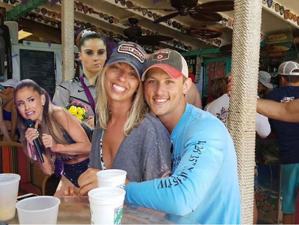 Casal pede Photoshop de homem sem camisa e vira meme