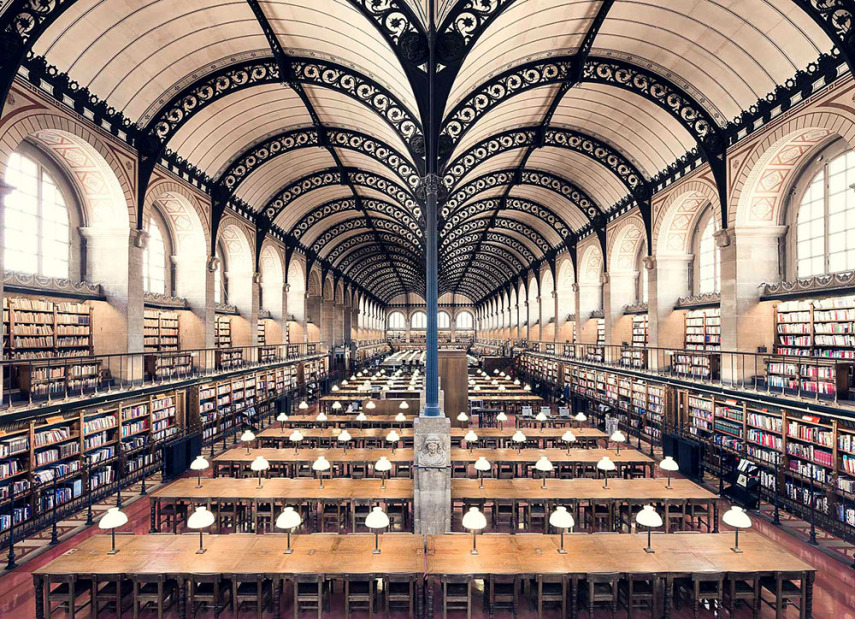 Biblioteca Sainte-Geneviève, Paris, França. Ano: 1850