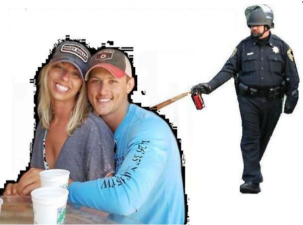 Casal pede Photoshop de homem sem camisa e vira meme