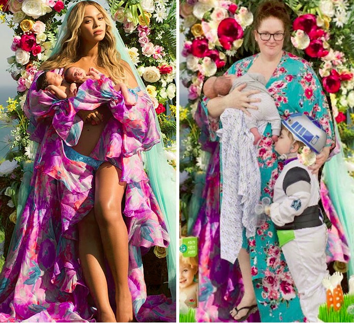  Recentemente, Beyoncé publicou uma foto incrível no Instagram para apresentar os gêmeos ao mundo. Só que na vida real, pais decidiram provar nas redes sociais que a maternidade não é tão glamourosa assim.