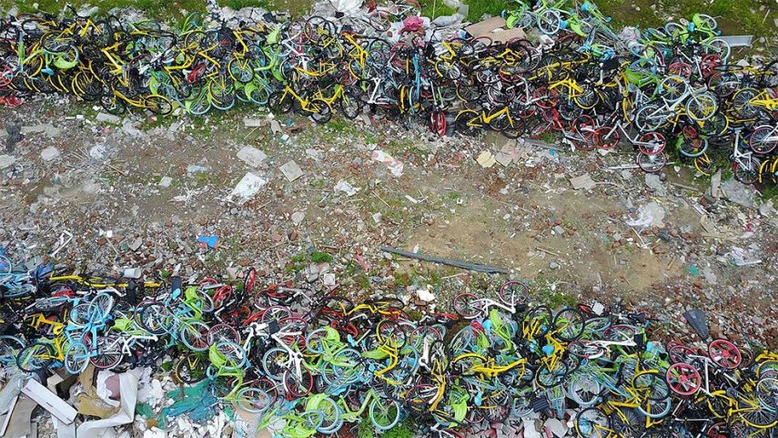 Em Hangzhou, mais de 23 mil bicicletas foram abandonadas pelos moradores da cidade