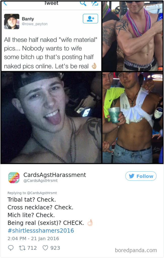 Eles não gostam de fotos de mulheres ~sensuais~, mas não perdem a oportunidade de tirar selfies quase pelados