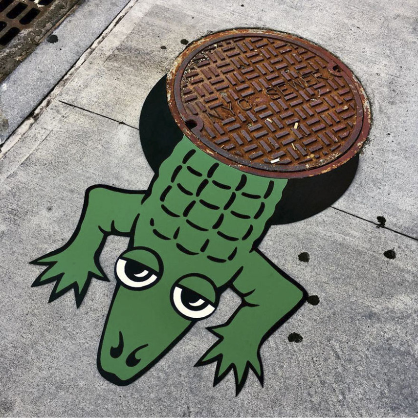  artista norte-americano Tom Bob tem deixado as ruas de Nova York muito mais coloridas e divertidas 