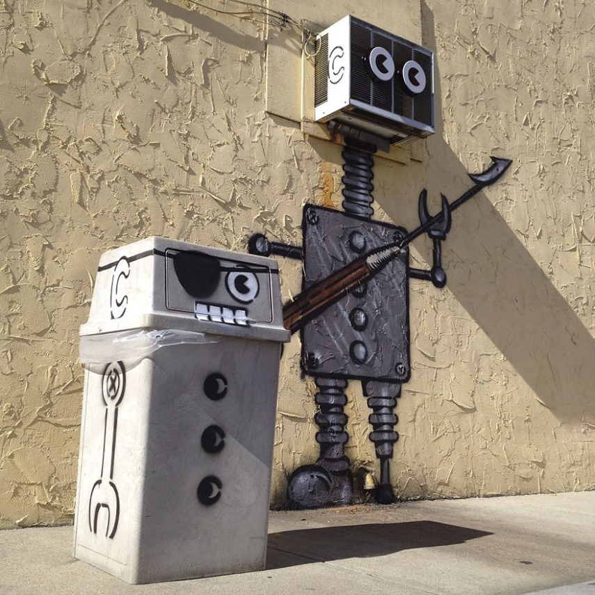  artista norte-americano Tom Bob tem deixado as ruas de Nova York muito mais coloridas e divertidas 