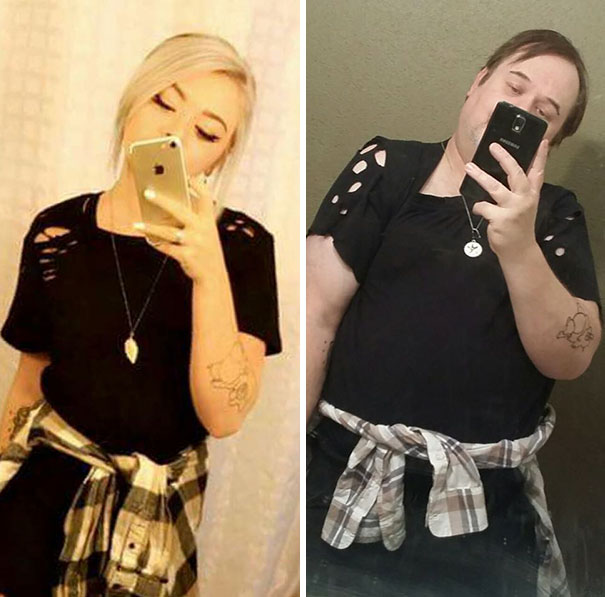 E não é que o cara conquistou mais seguidores do que a autora das selfies? Hilário!