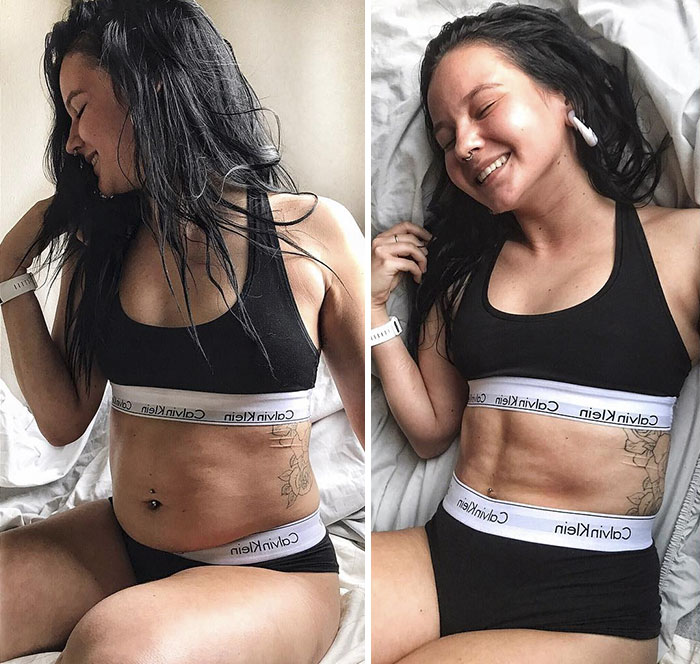 Sara Puhto quer provar que, de perto, somos todos iguais e cheios de dobrinhas. Mesmo as musas fitness!