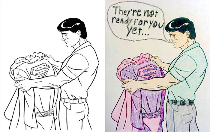 O que acontece quando adultos decidem colorir livros destinados para os pequenos? O resultado não poderia ser mais criativo e engraçado