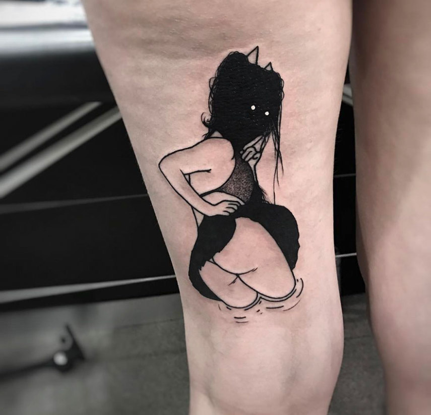 SEWP é um artista de Toronto, no Canadá, que cria tatuagens incríveis. Seus desenhos mais famosos são de mulheres sem rosto, com um quê de erotismo e um tanto assustadoras