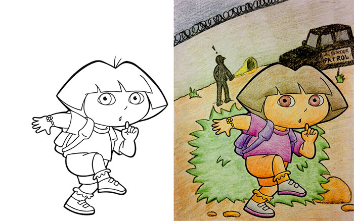 O que acontece quando adultos decidem colorir livros destinados para os pequenos? O resultado não poderia ser mais criativo e engraçado