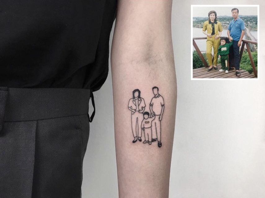 Tatuador turco transforma fotos de infância em lindas tatuagens