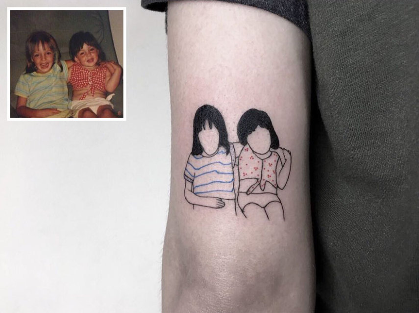 Tatuador turco transforma fotos de infância em lindas tatuagens