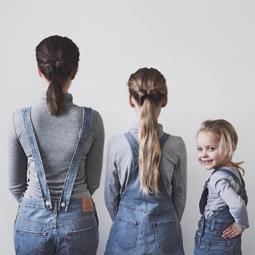 Dominique passou a publicar fotos combinando roupas com suas duas meninas, Amelia, de 11 anos, e Penny, de 4. O resultado das imagens começou a ficar tão fofo que ela e as crianças bombaram no Instagram e se transformaram em influenciadoras digitais, e hoje colecionam 309 mil seguidores no perfil @allthatisshe.