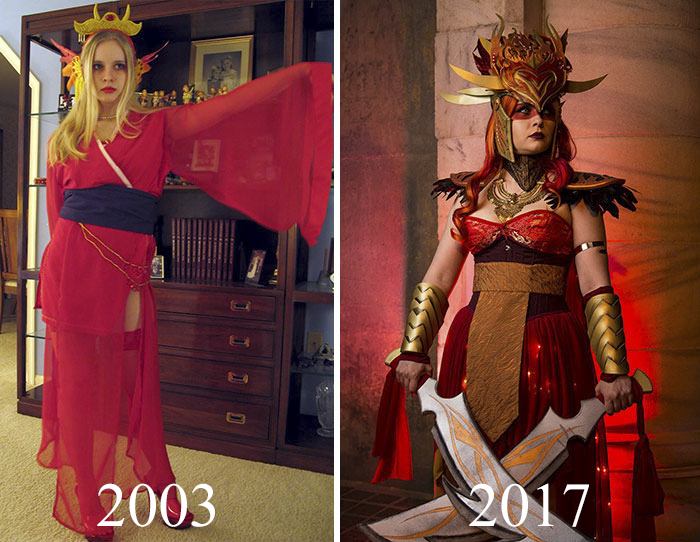 Cosplayers mostram evolução em antes e depois