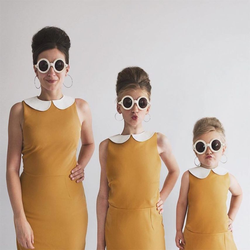 Dominique passou a publicar fotos combinando roupas com suas duas meninas, Amelia, de 11 anos, e Penny, de 4. O resultado das imagens começou a ficar tão fofo que ela e as crianças bombaram no Instagram e se transformaram em influenciadoras digitais, e hoje colecionam 309 mil seguidores no perfil @allthatisshe.