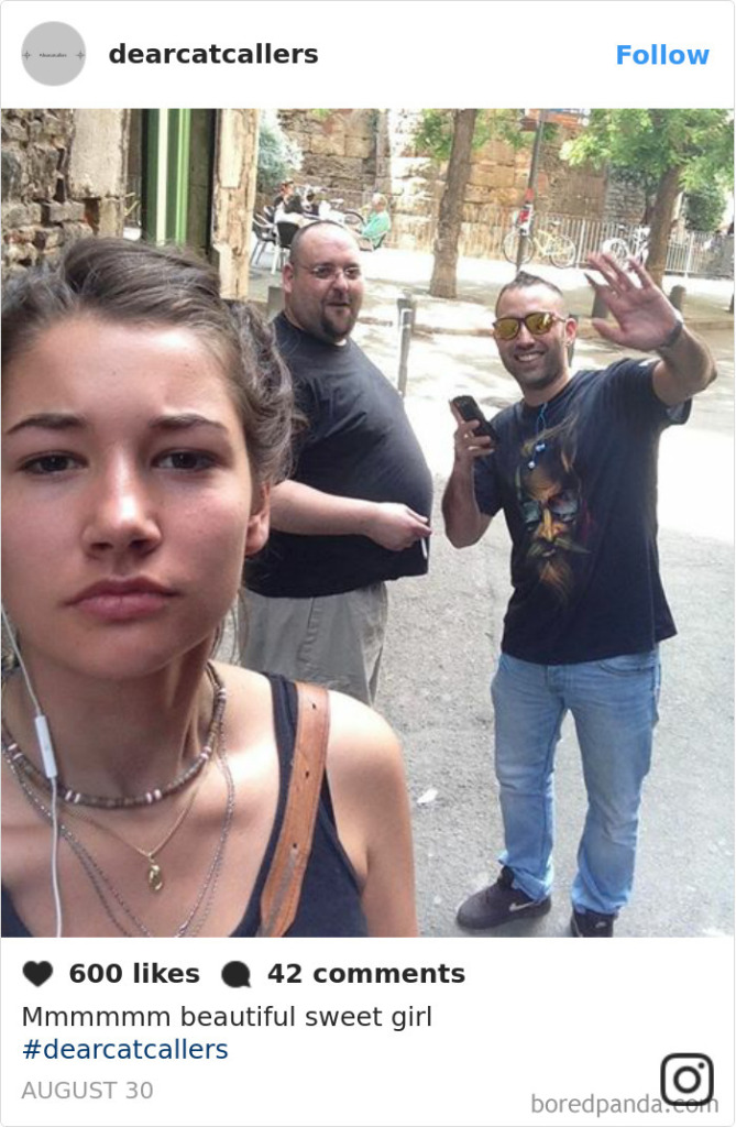 Jovem tirou fotos por um mês com homens que a assediaram nas ruas