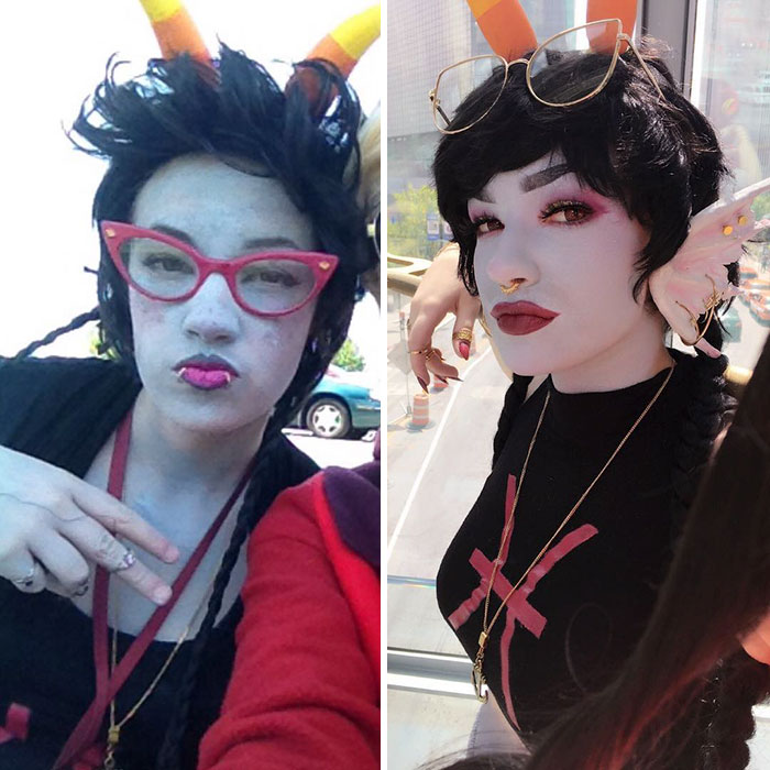 Cosplayers mostram evolução em antes e depois