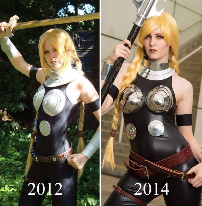 Cosplayers mostram evolução em antes e depois