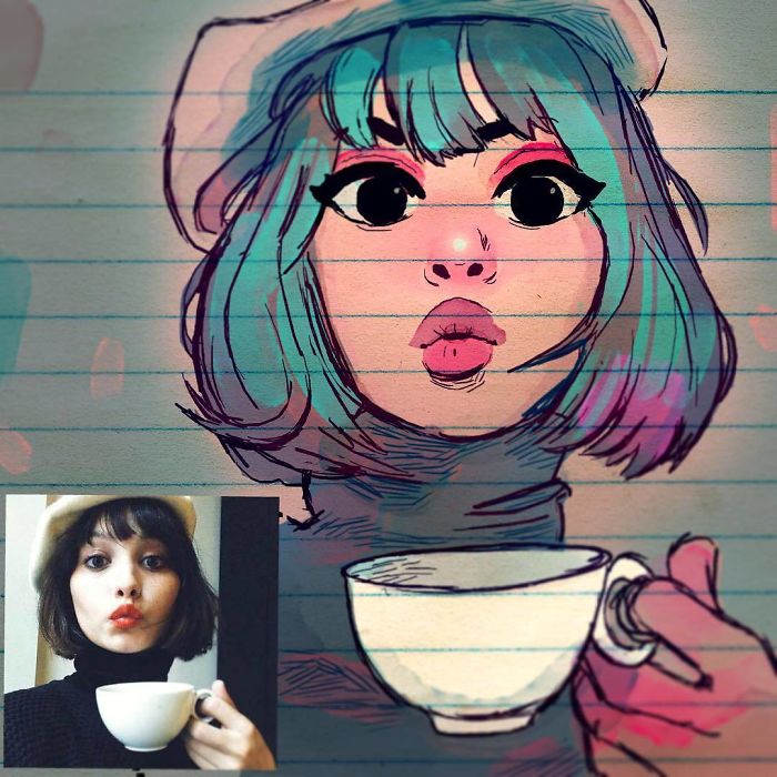 O ilustrador conhecido como Toonimated (@toonimated_draws) tem feito um baita sucesso no Instagram por transformar pessoas em desenhos, mais precisamente em personagens de mangá.