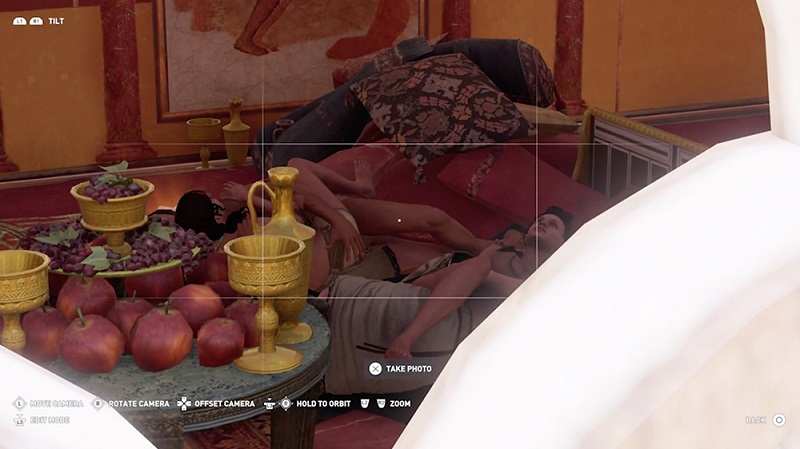Há uma orgia escondida em um casarão num dos vilarejos do novo 'Assassin's Creed: Origins'. Só que tá todo mundo vestido na 