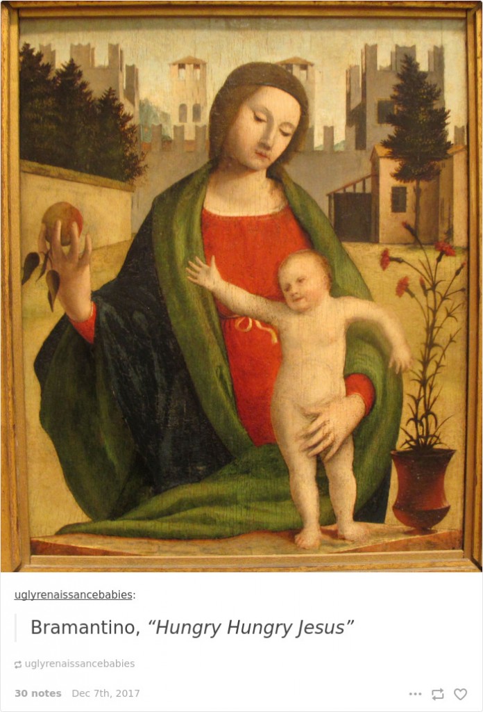Conta mostra os bebês mais mal pintados dos quadros renascentistas