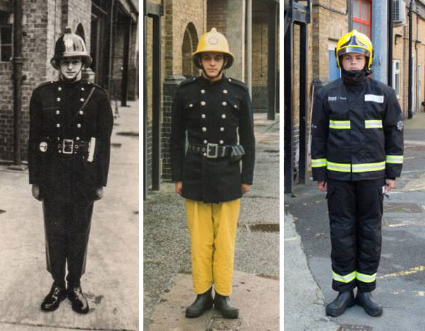 3 gerações de bombeiros. (1966. 1988 e 2015)