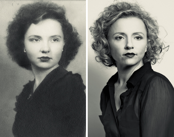 Avó e neta (1944 e 2015)