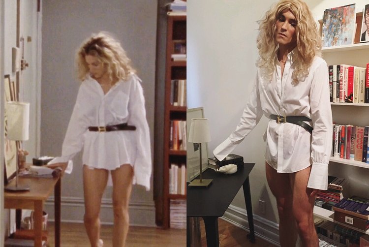 Dan Clay dá vida a drag queen Carrie Dragshaw, uma homenagem para a personagem Carrie Bradshaw, de Sex and the City