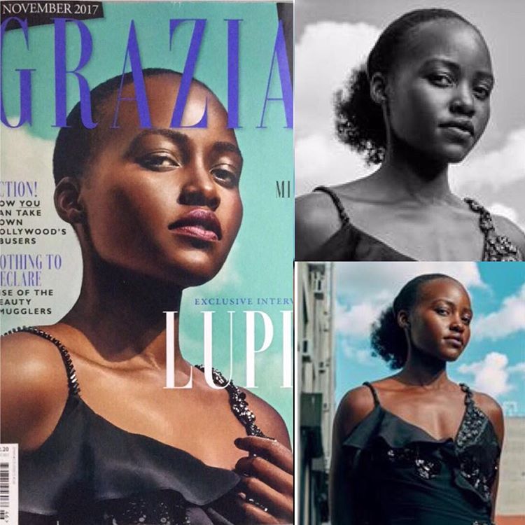 Lupita Nyong'o se queixou nas redes sociais que a revista Grazia cortou seus cachos na capa.