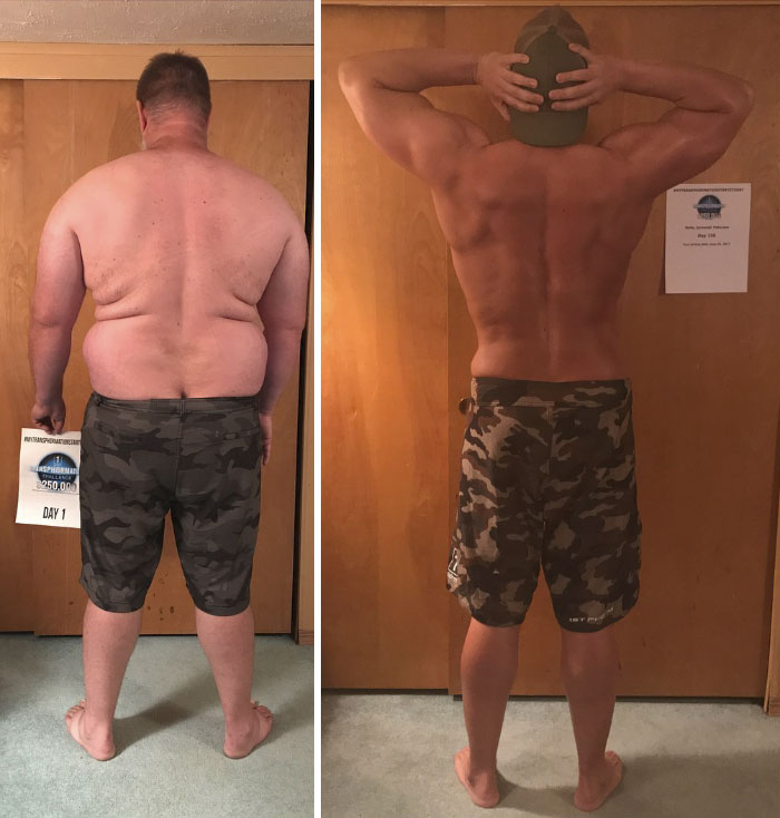 Jeremiah Peterson, 39 anos, contou no Instagram que decidiu mudar completamente sua vida para se tornar um pai e um marido melhor para sua família. Em apenas seis meses, perdeu 37 kg para conseguir acompanhar o ritmo de seus filhos pequenos