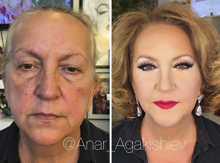 Anar Agakishiev faz transformações surpreendentes no rosto de senhoras, tornando-as algumas décadas mais jovens, e publica os resultados nas redes sociais. O beauty artist já acumula 431 mil seguidores no Instagram.