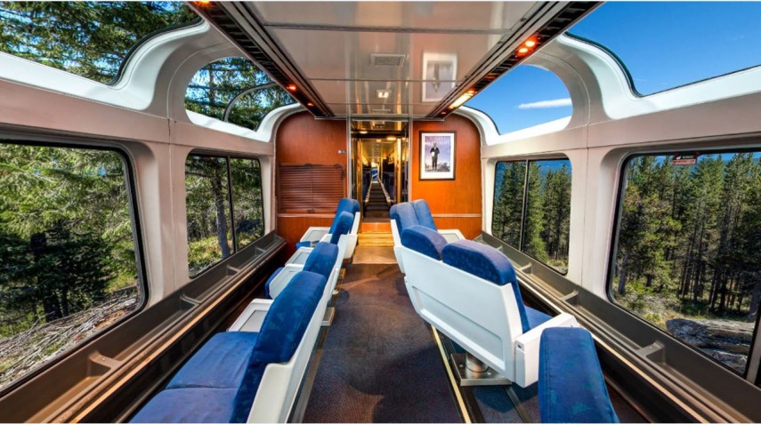 Trem California Zephyr - Vagão de Observação
