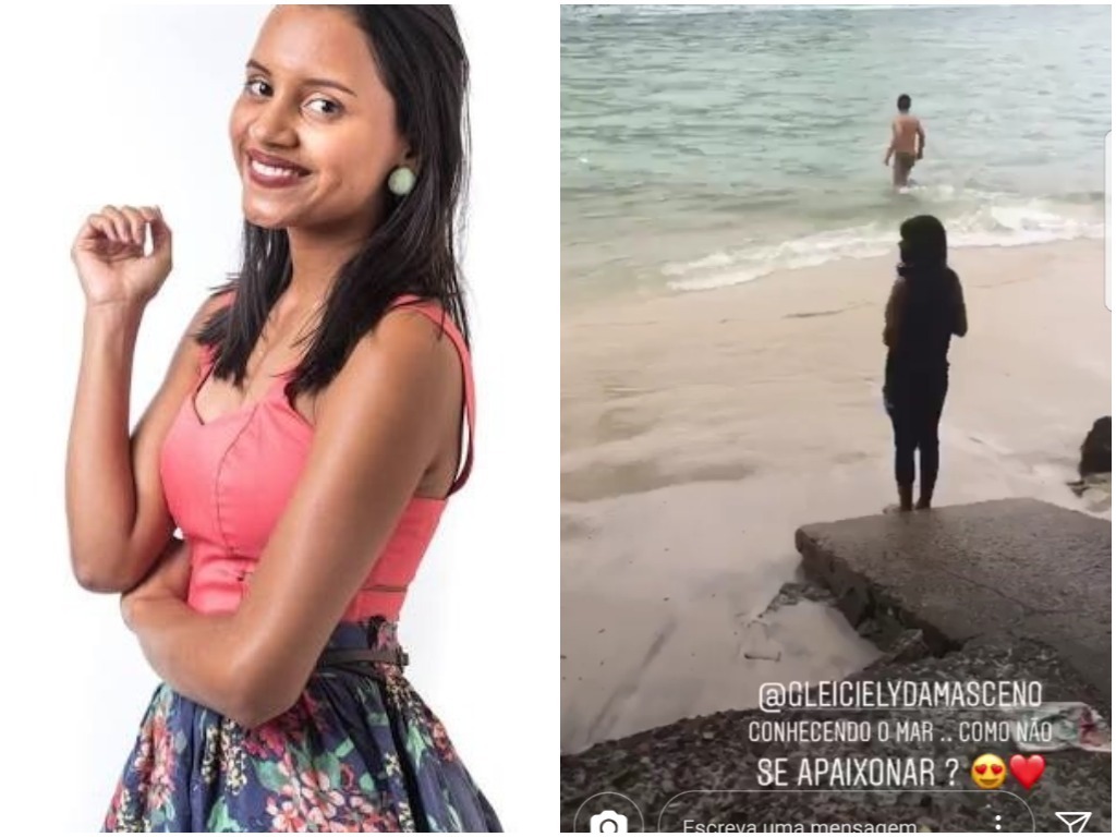 Família de Gleici, do 'BBB 18', vê o mar pela primeira vez no Rio de Janeiro