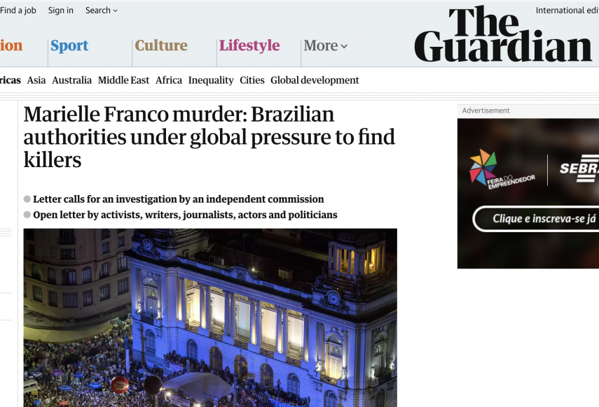 publicado no The Guardian, na Inglaterra