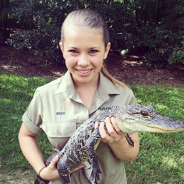 Filha do 'Caçador de Crocodilos' segue os passos do pai