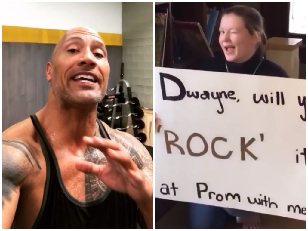 Dwayne "The Rock" surpreende jovem que o convidou para baile de formatura