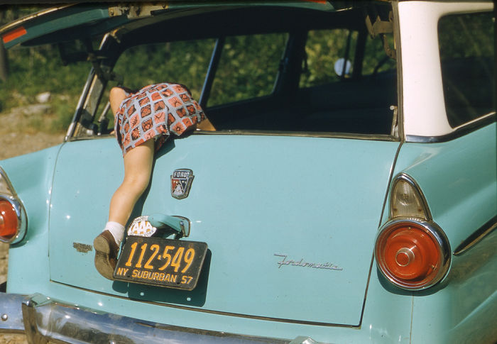 Fotos coloridas mostram cotidiano dos EUA nos anos 1950