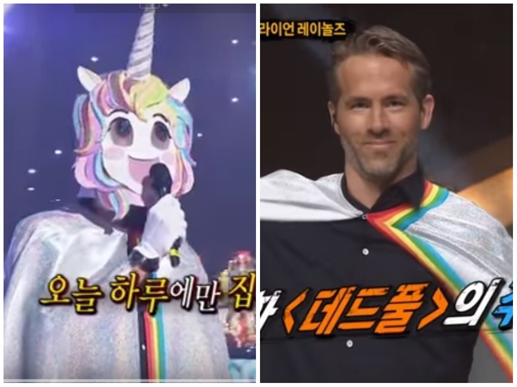 Vestido de unicórnio, Ryan Reynolds surpreende ao cantar em reality musical coreano