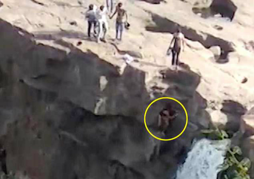 Homem morre ao tentar posar para foto em cachoeira