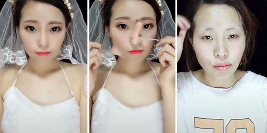Meninas usam prótese no nariz e fita adesiva para mudarem formato do rosto