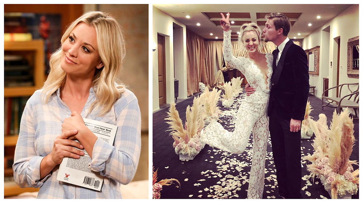 Estrela de The Big Bang Theory, Kaley Cuoco usou maquiagens de farmácia em seu casamento