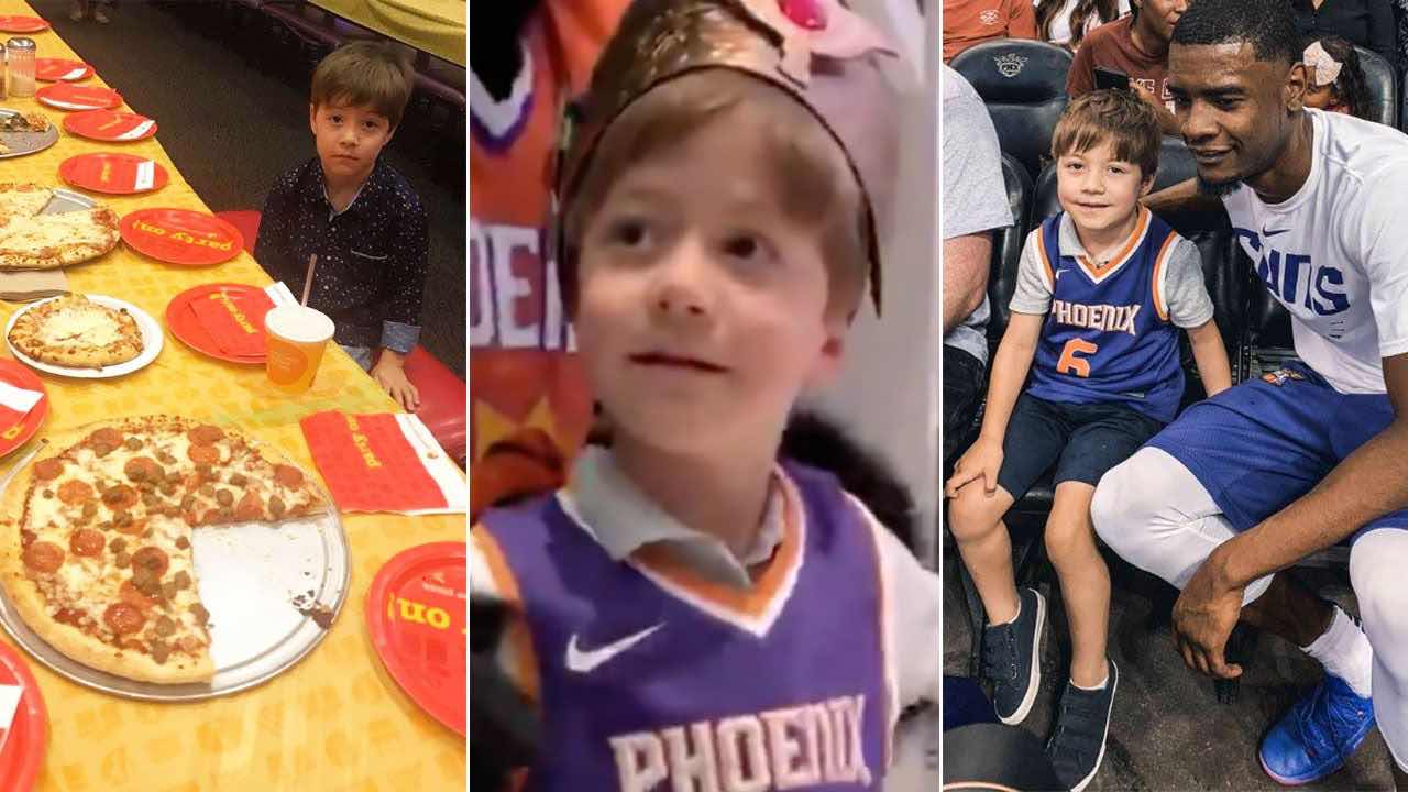 Garoto que ficou só em festa recebe tratamento de rei