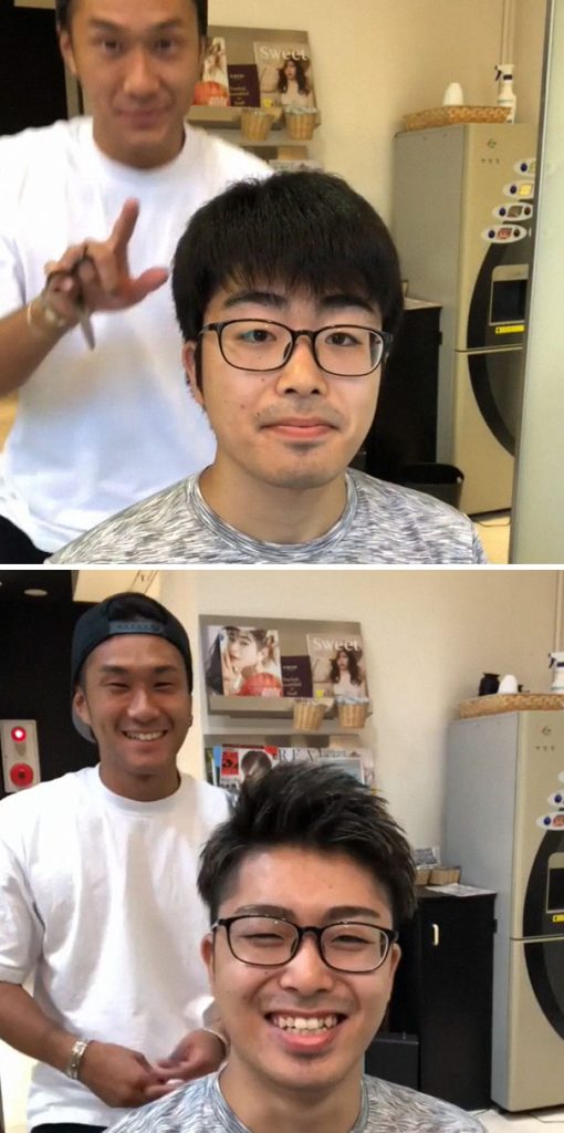 Japonês mostra diferença que corte de cabelo pode fazer