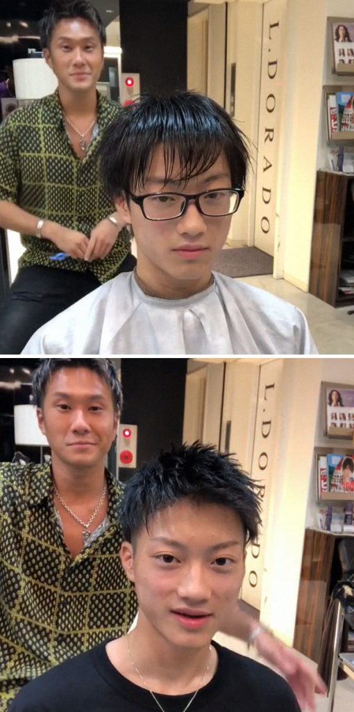 Japonês mostra diferença que corte de cabelo pode fazer