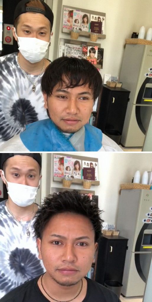 Japonês mostra diferença que corte de cabelo pode fazer