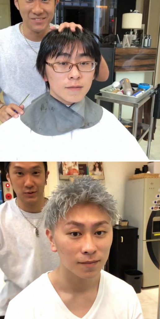 Japonês mostra diferença que corte de cabelo pode fazer