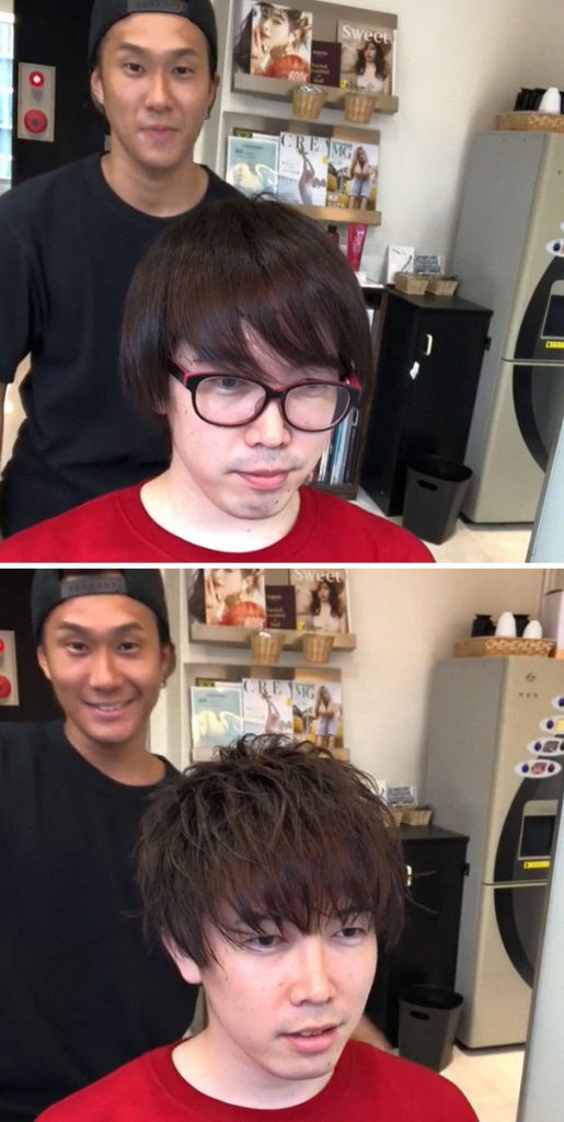 Japonês mostra diferença que corte de cabelo pode fazer