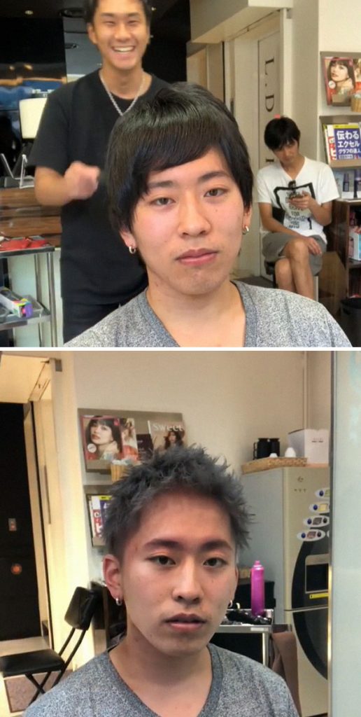 Japonês mostra diferença que corte de cabelo pode fazer