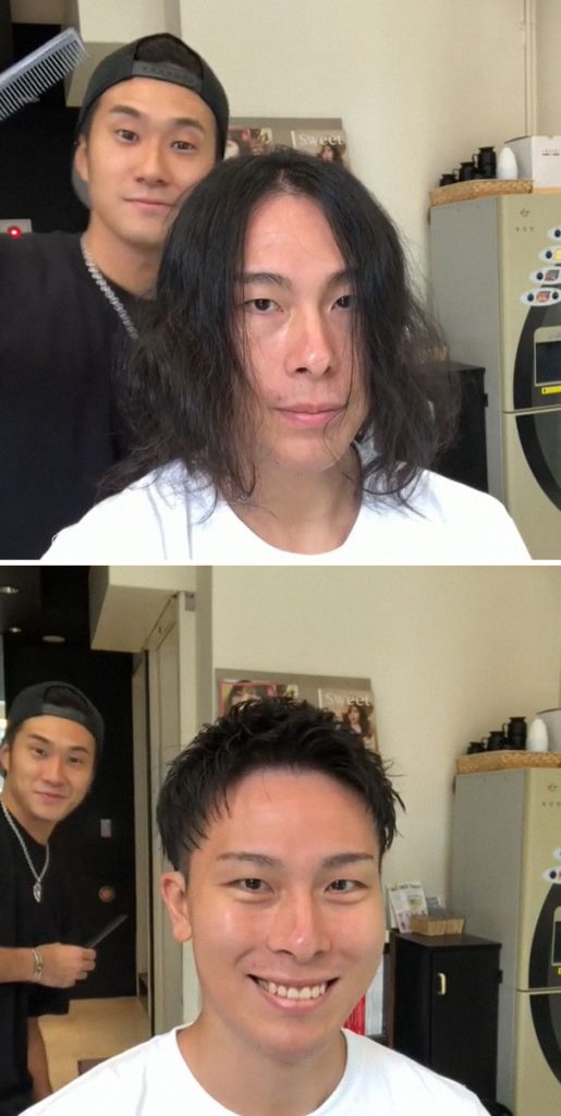 Japonês mostra diferença que corte de cabelo pode fazer